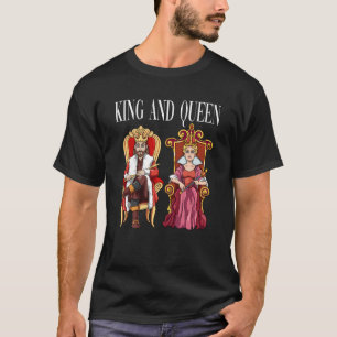 Camiseta Rei com Rainha com Coroa no Trono