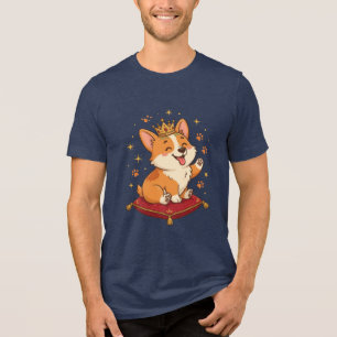 Camiseta Rei Corgi Fofinho Amante de Corgi Coroa Real