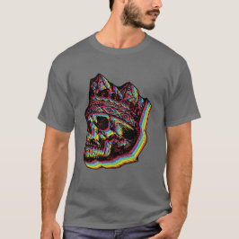 Camiseta Rei Crânio Glitch