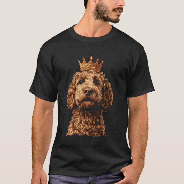 Camiseta Rei da Coroa Goldendoodle (Frente)