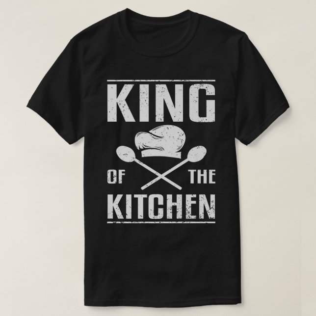 Camiseta Rei da cozinha Comida Engraçada Chef de cozinha (Frente do Design)