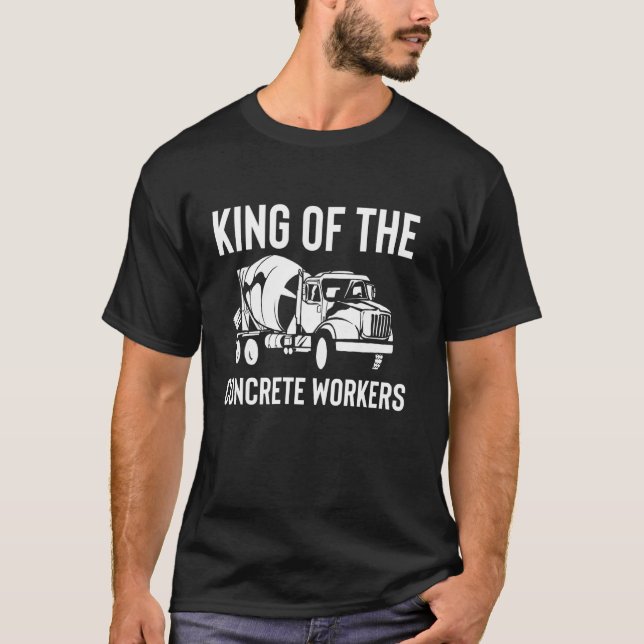 Camiseta Rei Da Equipe De Trabalhadores De Concreto (Frente)