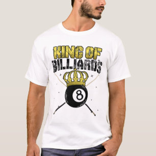 Camiseta Rei da Fila de Piscinas Bilhar Snooker Billiard Pl