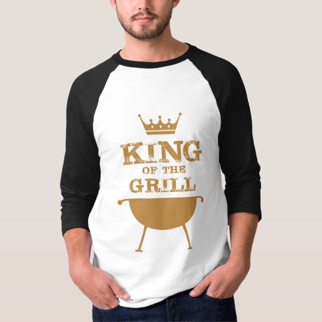 Camiseta Rei Da Grelha, Dourado (Frente)