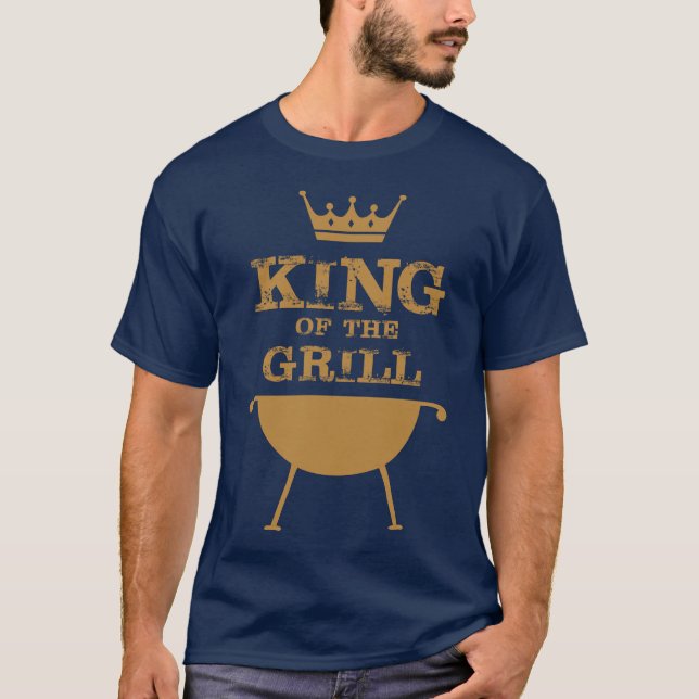 Camiseta Rei Da Grelha, Dourado (Frente)