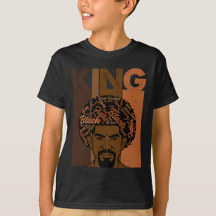 Camiseta Rei da História Negra Pai Melanina Afro-Americano
