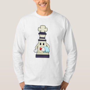 Camiseta Rei da peça de xadrez como Garçom com Toalha