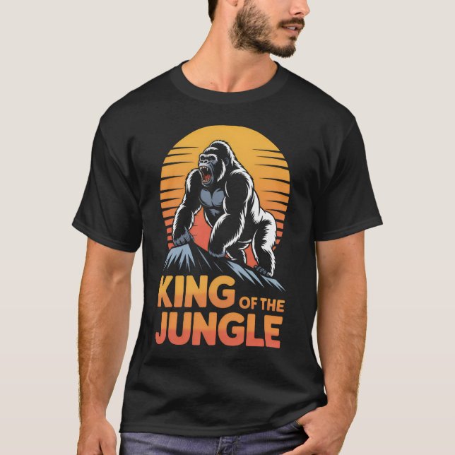 Camiseta Rei Da Selva - Gorila (Frente)