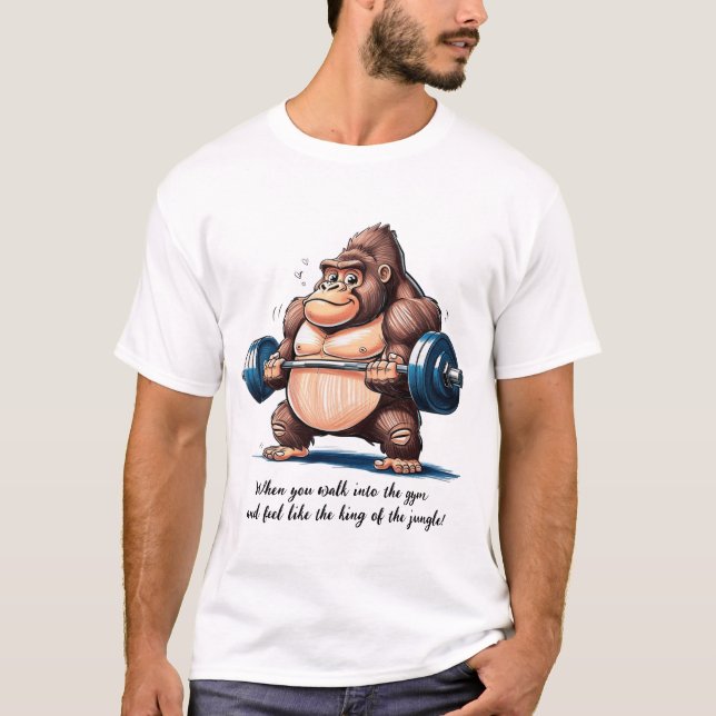 Camiseta Rei da Selva na Academia (Frente)