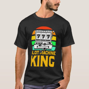 Camiseta Rei das Caça-Níqueis Máquina Caça-Níqueis Sortuda