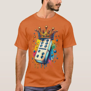 Camiseta Rei das Dominós Engraçados Jogo de Tabuleiro Amant