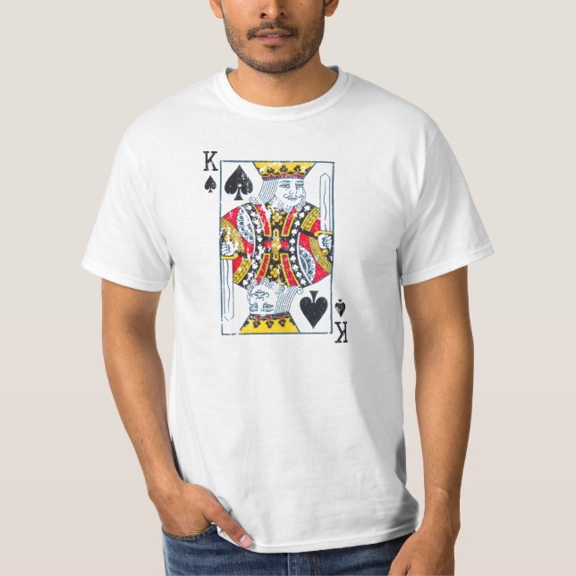 Camiseta Rei das pás afligidas/estilo do vintage (Frente)