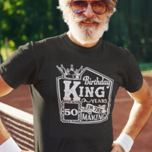 Camiseta Rei de Aniversário de Idade Personalizada Anos Per