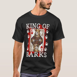 Camiseta Rei de Barks corações Poker Golden Retriever