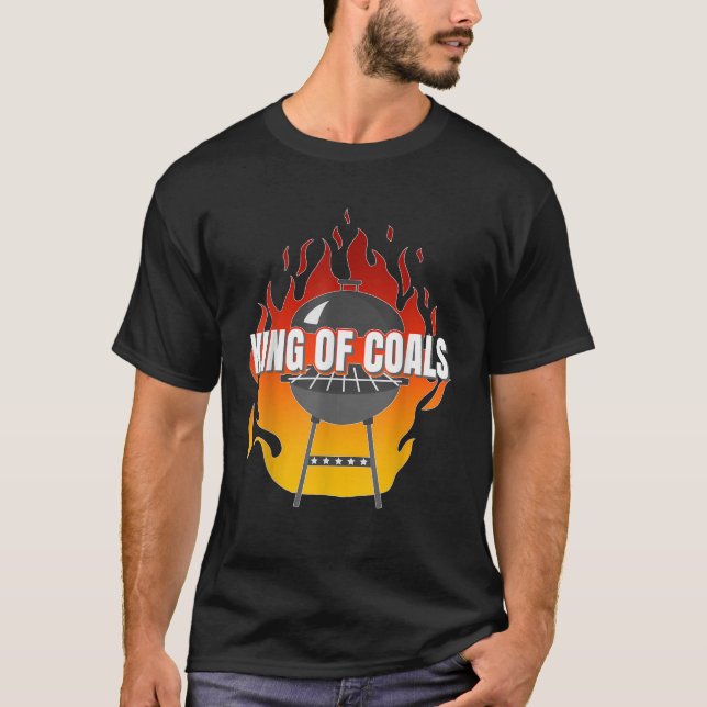 Camiseta Rei de Coals Grill Griling Summer Barbecue Cooko (Frente)