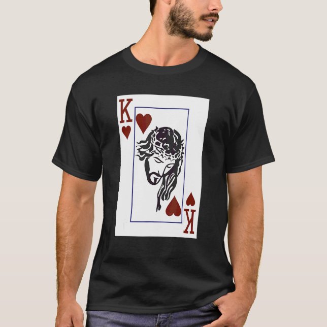 Camiseta Rei de Copas é Jesus Cristão (Frente)