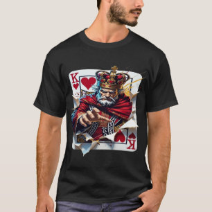 Camiseta Rei de Copas — Ilustração Ousada de Carta de Baral