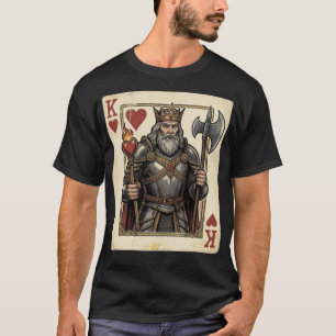 Camiseta Rei de Copas – Rei Blindado com Coração Flamejante