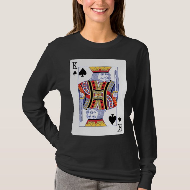 Camiseta Rei de Espadas Carta de Baralho (Frente)