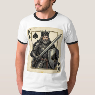Camiseta Rei de Espadas – Rei de Armadura Escura com Espada