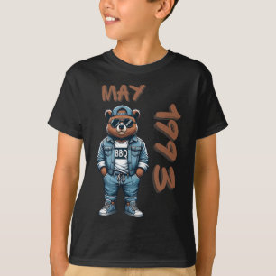 Camiseta Rei de Maio Mestre da Grelha Urso Amante de Churra