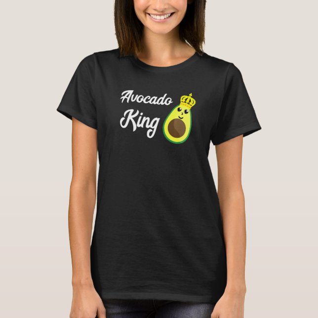 Camiseta Rei do Abacate Fruta Abacate Guacamole Comida (Frente)