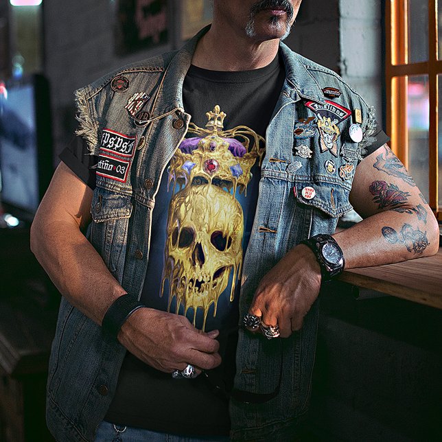 Camiseta Rei do crânio do Ouro derretido (Criador carregado)