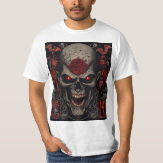 Camiseta Rei do Crânio Infernal – Arte de Crânio de Demônio