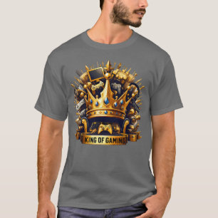 Camiseta Rei do Design de Coroa do Trono Real de Jogos