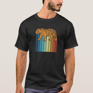 Camiseta Rei do Gato Retro Tigre Gato Selvagem Tigre Siberi