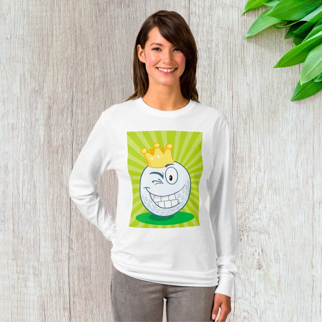 Camiseta Rei do Golfe Bola de Golfe Engraçado (Criador carregado)