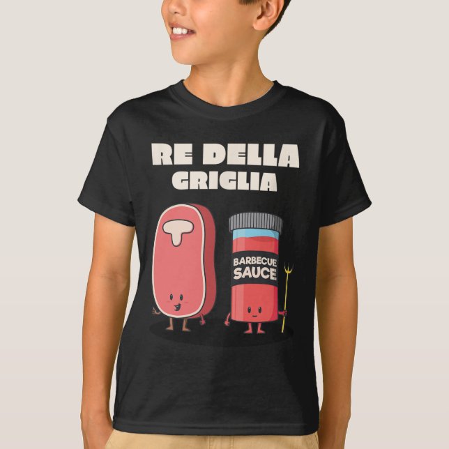 Camiseta Rei Do Grelha Do Churrasco De Grelha (Frente)