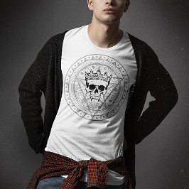 Camiseta Rei do Morto: Escuro Vampiro Real Sigil White