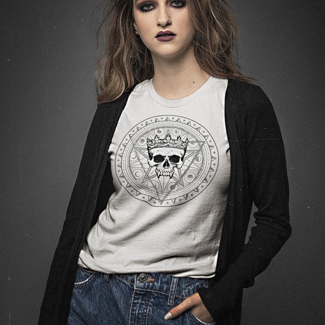 Camiseta Rei do Morto: Escuro Vampiro Real Sigil White (Criador carregado)