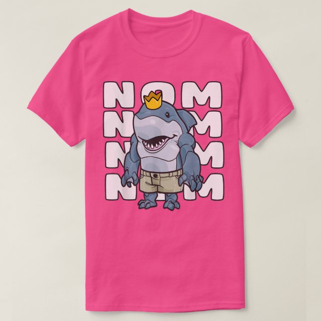 Camiseta Rei do Nom Nom, Bebê Nom Nom, Bebê de Tubarão Fami (Frente do Design)