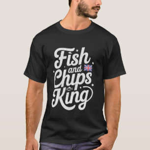 Camiseta Rei do Peixe e Batatas Fritas Comida Britânica Div