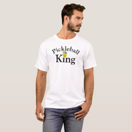 Camiseta Rei do Pickleball, Pickleball Amarelo Usando Uma C