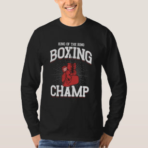 Camiseta Rei Do Ringue Campeão de Boxe Lutador Luvas de Box