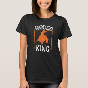 Camiseta Rei do Rodeio de Montaria em Touro Cowboy Jaripeo