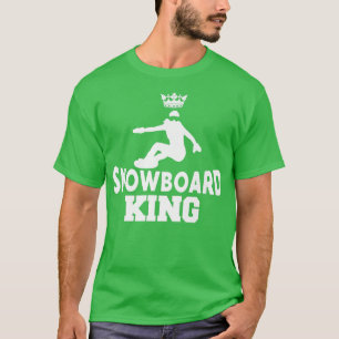 Camiseta Rei do Snowboard Snowboarder Divertido Amante de S