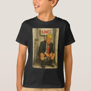 Camiseta Rei do Trono Sanitário – Arte Satírica de Trump