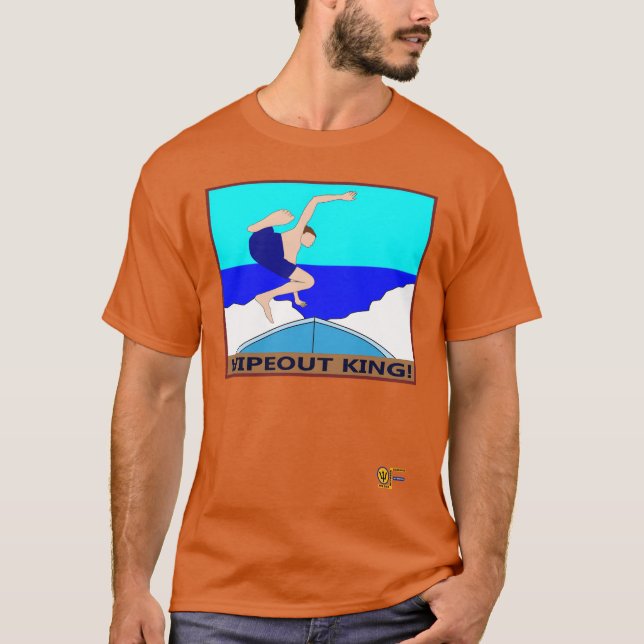 Camiseta Rei do Wipe Out retrô (Frente)