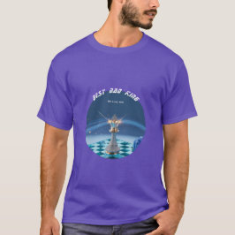 Camiseta Rei do Xadrez Metálico Diamante Azul Dia dos Pais
