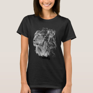 Camiseta Rei Dos Animais Leões Gráficos De Leão Africano