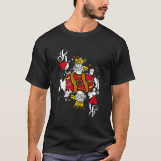 Camiseta Rei Dos Cartões Que Tocam Aposentado De Poker No D