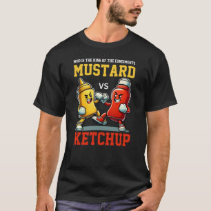 Camiseta Rei dos condimentos Mostarda vs Ketchup Clássico