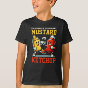 Camiseta Rei dos condimentos Mostarda vs Ketchup Clássico