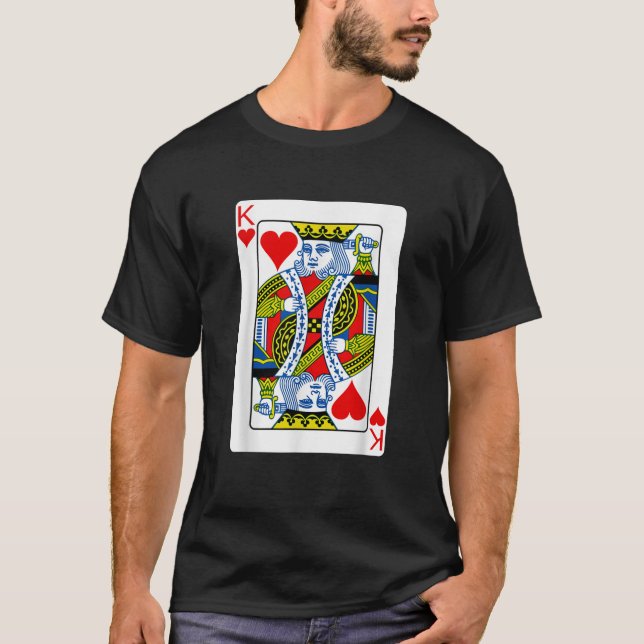 Camiseta Rei Dos Corações Jogando Namorados De Cartões (Frente)
