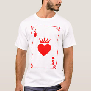 Camiseta Rei dos Corações Rei Rainha Casal Figurino de Ha