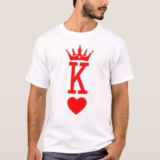 Camiseta Rei dos Corações Rei Rainha Casal Figurino de Hall